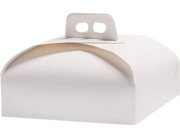 10x Scatole Porta Torte in Cartone Economiche Quadrate Bianco Varie Misure...