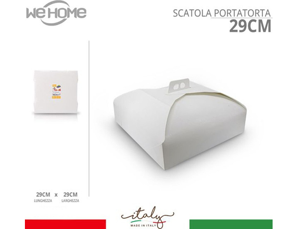 10x Scatole Porta Torte in Cartone Economiche Quadrate Bianco Varie Misure...