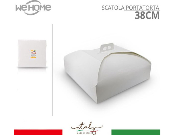 10x Scatole Porta Torte in Cartone Economiche Quadrate Bianco Varie Misure...