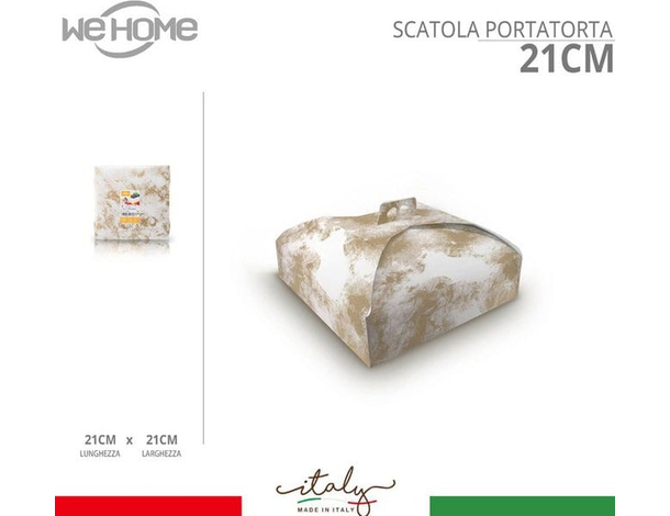 10x Scatola Porta Torte in Cartone Spatolata Bianca e Oro Varie Misure...