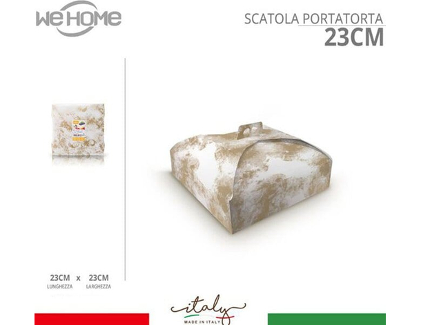 10x Scatola Porta Torte in Cartone Spatolata Bianca e Oro Varie Misure...