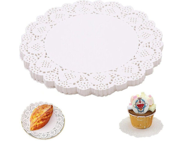 200x Sottotorta Tondi Carta Bianca 16.5 cm Centrini Dolci Pasticceria Torte