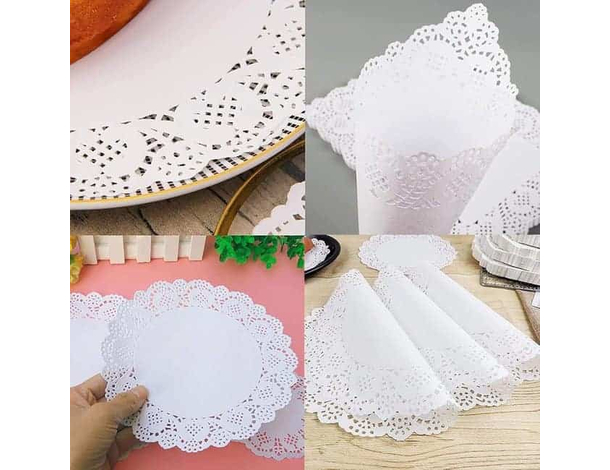 480x Sottotorta Tondi in Carta Bianca 9 cm Centrini per Dolci Pasticceria 3