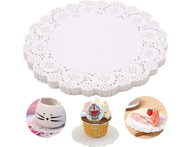 400x Sottotorta Tondi Carta Bianca 11.5 cm Centrini Dolci Pasticceria