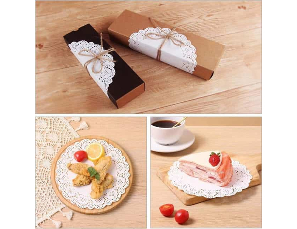 480x Sottotorta Tondi in Carta Bianca 9 cm Centrini per Dolci Pasticceria 5