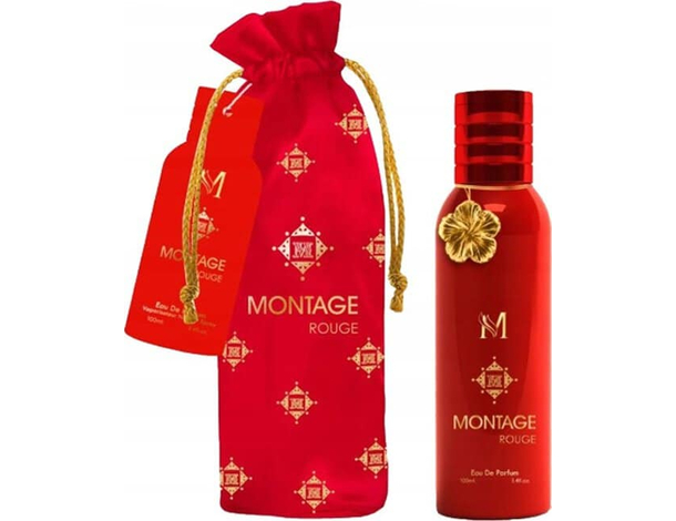 Profumo da Donna Montage Rouge Eau De Parfum pour femme 100ml Idea Regalo
