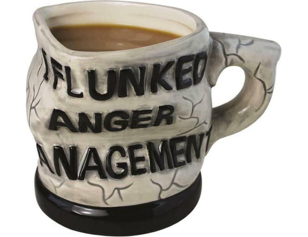 Tazza Accartocciata I Flunked Anger Management Gestione Rabbia Ceramica Regalo