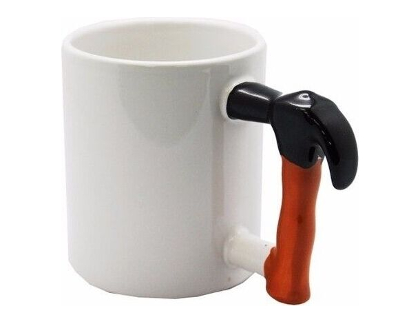 Tazza in Porcellana con Impugnatura a Martello Idea Regalo Hammug Caffè Bevande