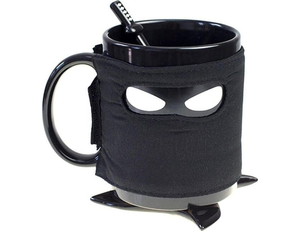 Tazza Ninja con Benda Stella Cucchiaino Colazione Thè Latte Caffè Idea Regalo