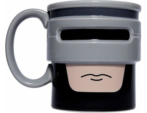 Tazza Robocop Androide Elmetto Casco Occhiali Ceramica Colazione Latte Tè Caffè