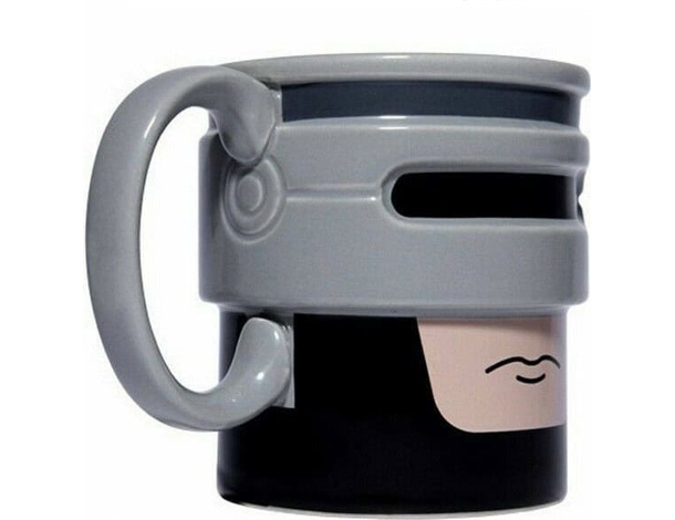 Tazza Robocop Androide Elmetto Casco Occhiali Ceramica Colazione Latte Tè...
