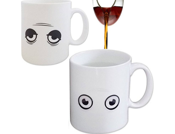 Tazza Colazione Cambia Colore con Bevanda Calda Termosensibile Vari Modelli...