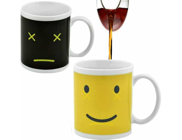 Tazza Colazione Cambia Colore con Bevanda Calda Termosensibile Vari Modelli...