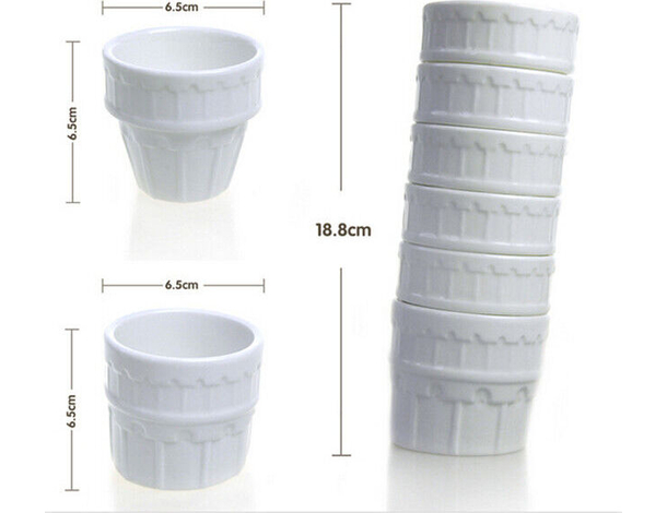 Tazzine Torre di Pisa Coppette Porta Salse Ketchup Maionese Senape Feste...