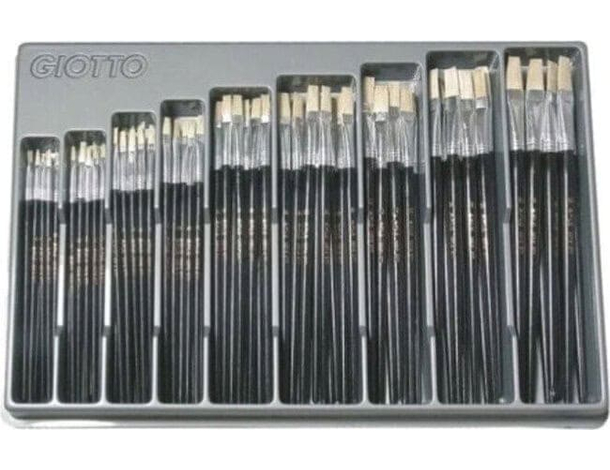 Set Espositore 126 Pennelli Piatti Giotto Serie 577 577300 da 2 a 16 Pittura