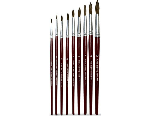 Set 156 Pennelli Punta Tonda Serie 400 Misure da 1 a 10 con Espositore...