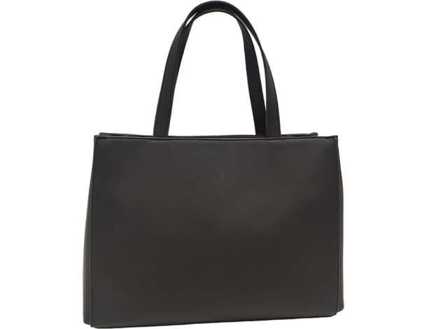 Borsa da donna con manici nera apertura con zip tracolla regolabile casual 2