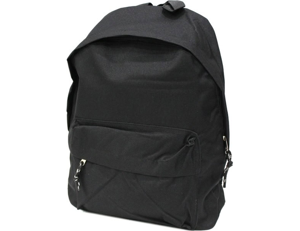 Zainetto nero da viaggio casual scuola tempo libero tracolle regolabili