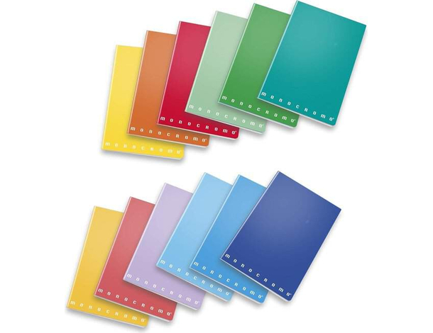 10x Mini Quaderni Monocromo a Righe 1R Colori Assortiti Formato A6 Scuola...