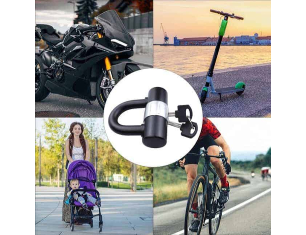 Lucchetto Arco U Bloccadisco Blocca Catena Moto Scooter Bici Quad 1.3x10cm 5