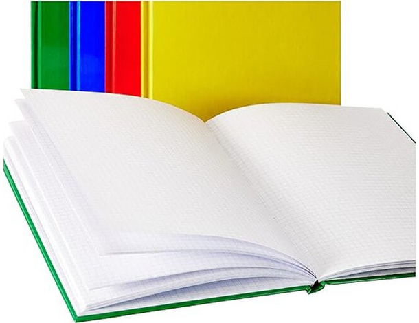 5x Quaderni Cartonati A5 a Quadretti 5mm Monocromo Colori Assortiti 4