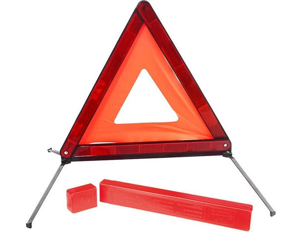 Triangolo Emergenza Stradale con Custodia Sicurezza Incidente Catarifrangente