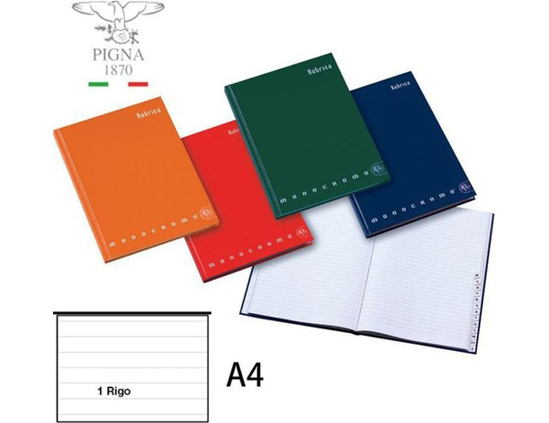 Set 3 Pezzi Rubrica Telefonica Cartonata 96 Fogli A4 Monocromo Colori Assortiti