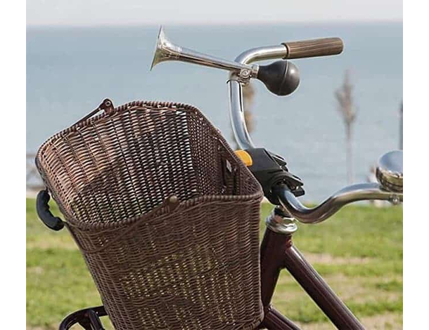 Trombetta Tromba per Bici Bicicletta Clacson Vintage Retrò Cromata Universale...