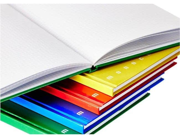 Set 5 Pezzi Quaderni Monocromo Cartonati A5 Quadretti 4M Colori Assortiti 4