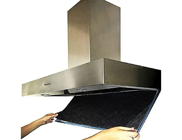 3x Filtro Universale per Cappa Cucina Antigrasso Panno Nero Misura 80x40 cm...