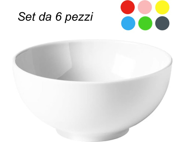 Set 6 Pezzi Tazze Colazione in Ceramica Tazzone Latte Cappuccino 50cl...