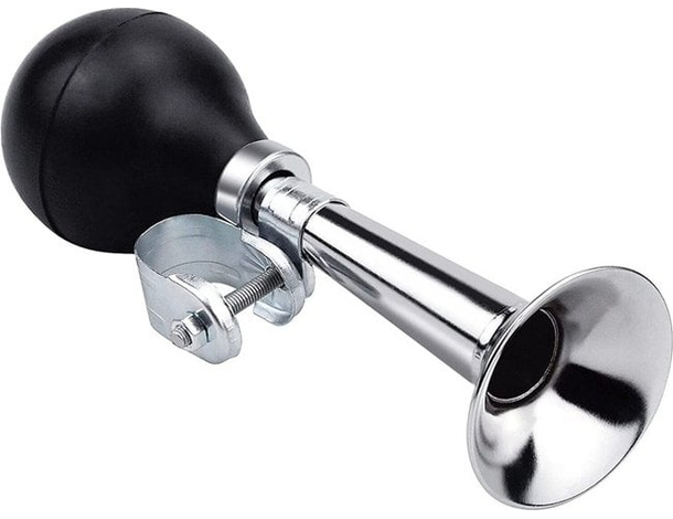 Trombetta Tromba per Bici Bicicletta Clacson Vintage Retrò Cromata Universale...