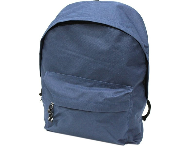 Zainetto blu per viaggio tempo libero in poliestere casual unisex tasche zip