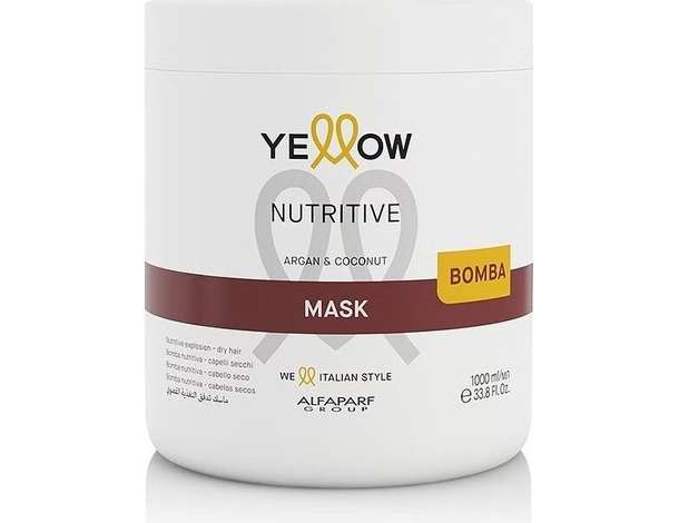 Maschera nutritiva per capelli secchi Argan e cocco 1000 ml idratante...