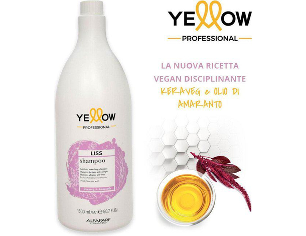 Shampoo Alfaparf Liss anticrespo 1500 ml con keraveg e amaranto capelli lisci...