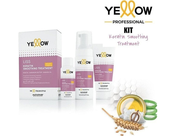 Trattamento lisciante semipermanente Alfaparf Yellow Cheratina capelli lisci...