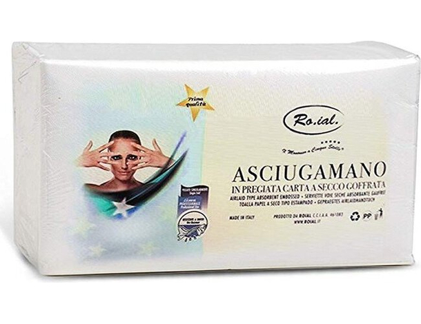 Asciugamani carta monouso goffrata in pura cellulosa TNT 15 confezioni da 60 pz