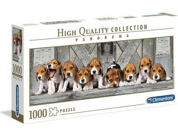 Puzzle 1000 Pezzi Beagle Cuccioli Cani Animali Cagnolini High Quality 98x33 cm