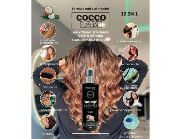 Cocco Lamì laminazione istantanea per capelli effetto specchio 12 in 1 cocco...