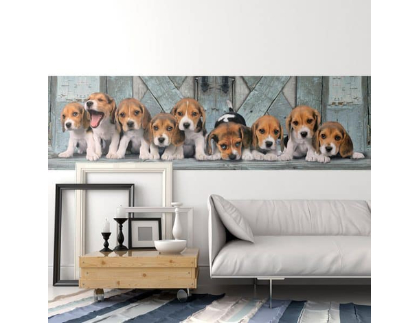 Puzzle 1000 Pezzi Beagle Cuccioli Cani Animali Cagnolini High Quality 98x33...