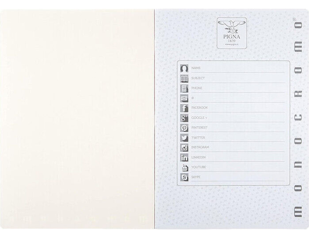 10x Quaderno a Righe Formato A5 Monocromo Rigatura 0C 42 Fogli Colori...