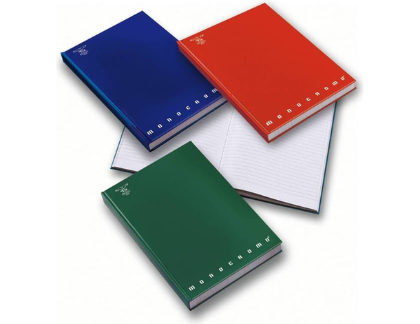 Set 5 Pezzi Quaderno Cartonato A4 60 Fogli 80 gr. 1 rigo Monocromo Colorati
