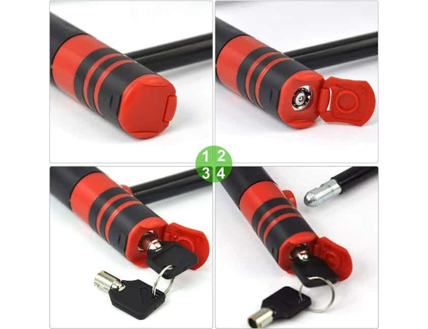 Lucchetto ad U Catena Antifurto per Bici Blocco Ruote Bicicletta MTB con...