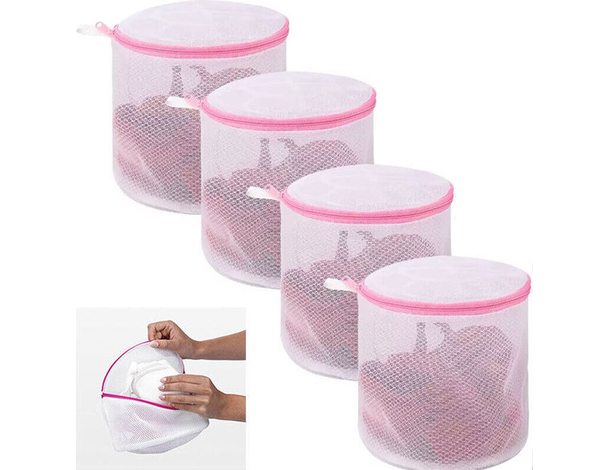 4x Salva Reggiseno Sacchetto Lavatrice Biancheria Custodia Salvareggiseno