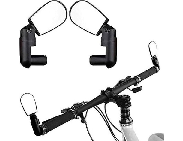 Coppia Specchietti Specchio Retrovisore Bici Bicicletta Flessibile Manubrio