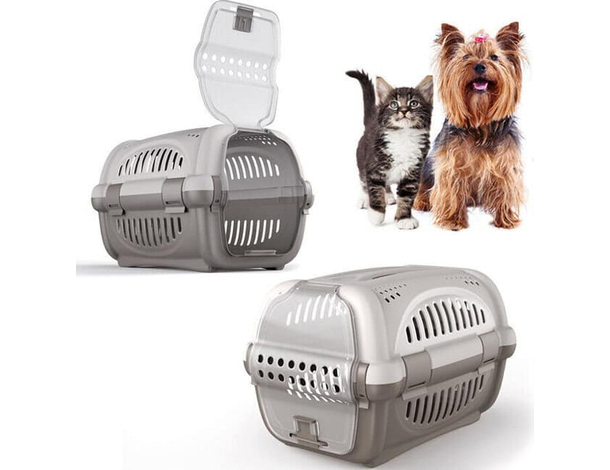 Trasportino in Plastica 51 cm Modello Rhino per Cani e Gatti da Viaggio 10569