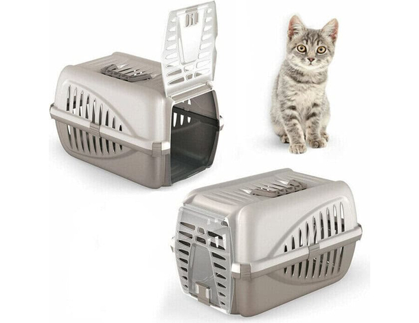 Trasportino in Plastica Modello Panzer per Cani e Gatti da Viaggio 51 cm 10567