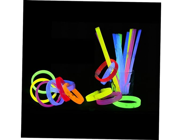 5x Maxi Braccialetti Luminosi Bracciali Fluo Discoteca Fluorescenti Starlight...