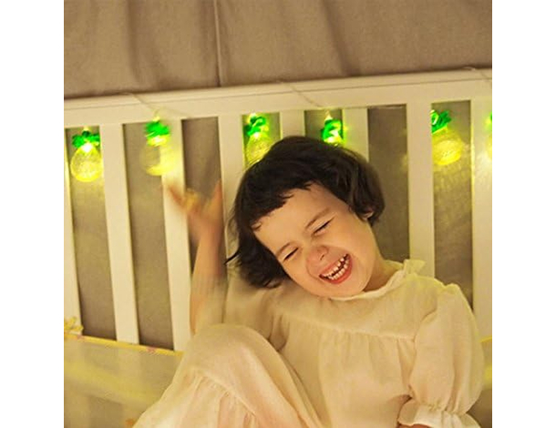 Catena Luminosa LED ad Energia Solare 10 Lampadine Forma Ananas Luci da...