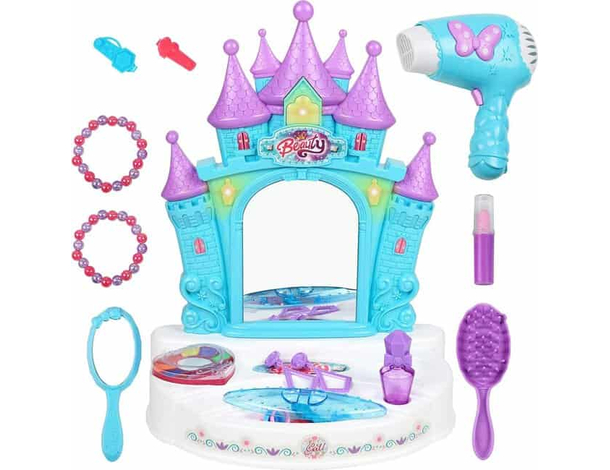 Specchiera Giocattolo Principesse Toeletta con Luci e Suoni Bimbe 3 Anni Gioco